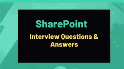 sharepoint online interview questions|Top 25 SharePoint Interview Questions and Answers [2024].